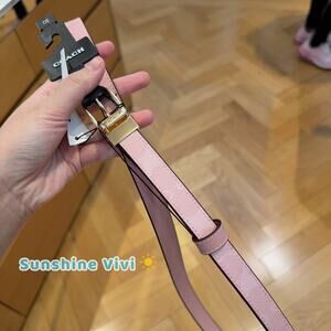 NWT Coach Classic Buckle Cut To Size Reversible Belt, 18 Mm cx058 powder Pink